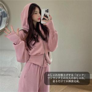 セットアップ スウェット パーカー レディース...の詳細画像1