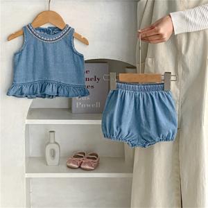 デニム セットアップ ロンパース ベビー服 キ...の詳細画像1