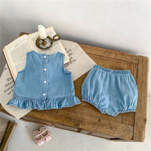 デニム セットアップ ロンパース ベビー服 キ...の詳細画像3
