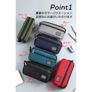 筆箱 ペンケース 大容量 仕切り 三層式収納 ...の詳細画像2