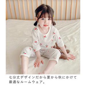 パジャマ キッズ ベビー 7分丈 トップス パ...の詳細画像3