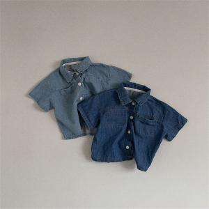 ベビー服 セットアップ デニム 半袖 上下セッ...の詳細画像3