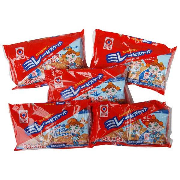 ミレー ビスケット のむら 1袋30g6袋入りが5個セット 野村 お菓子 ミレービスケット 送料無料...