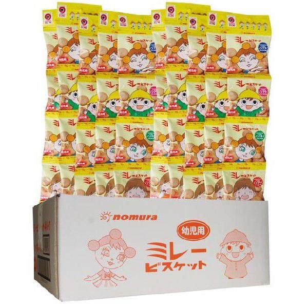ミレービスケット 幼児用 ノンフライ 野村 のむら 4連 10個セット 1ケース 小袋40個  送料...