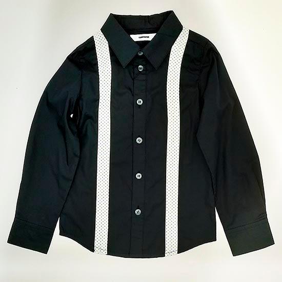 30％OFFセール generator ジェネレーター スーツ サスペンダー柄ドレスシャツ（ブラック...