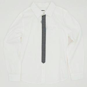 30％OFFセール generator ジェネレーター スーツ ネクタイ柄ドレスシャツ（ホワイト）（110cm/120cm/130cm） フォーマルシャツ（返品・交換不可商品です）｜qeskesmoppet