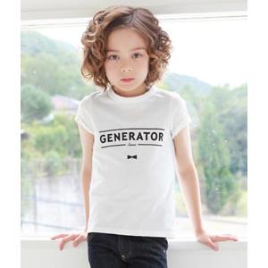 50％OFF　セール　ジェネレーター　子供服 generator GENERATORロゴ T-SHIRTS（プリントTシャツ）（ホワイト） レディースサイズ/メンズサイズ　日本製　｜qeskesmoppet