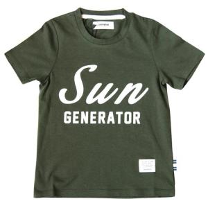 50％OFF　セール　日本製　ジェネレーター　子供服 generator PT-Tシャツ（プリントTシャツ）（Sun）（カーキ） 100cm/110cm/120cm/130cm/140cm　｜qeskesmoppet