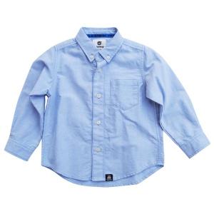 highking 　ハイキング　子供服  culture b,d shirt（ボタンダウンシャツ）（サックスブルー）100cm〜120cm（返品・交換不可商品です）｜qeskesmoppet