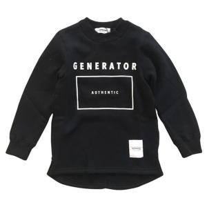 （40％OFF セール）ジェネレーター　子供服 generator プリントスウェットトレーナー（AUTHENTIC）ブラック（150cm/160cm）｜qeskesmoppet