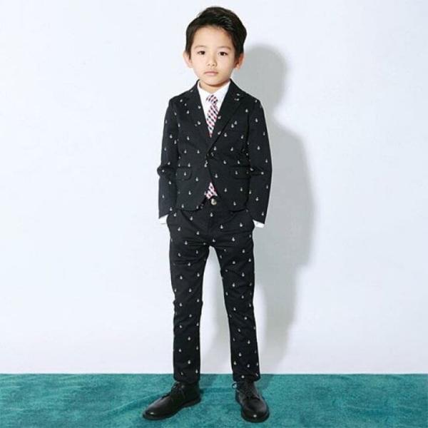 50%OFF 入学式 スーツ 男の子 120 上下2点セット 子供服 ジェネレーター スーツ アンカ...