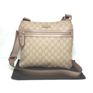 ♪売り切り 大特価 ほぼ未使用 GUCCI グッチ GGスプリーム 斜め掛けショルダーバッグ 295257 ベージュ ピンクベージュ レディース 中古♪