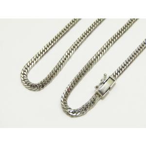 4khu086】喜平 ネックレス Pt850 プラチナ 6面 ダブル 45.5cm 23.5g 