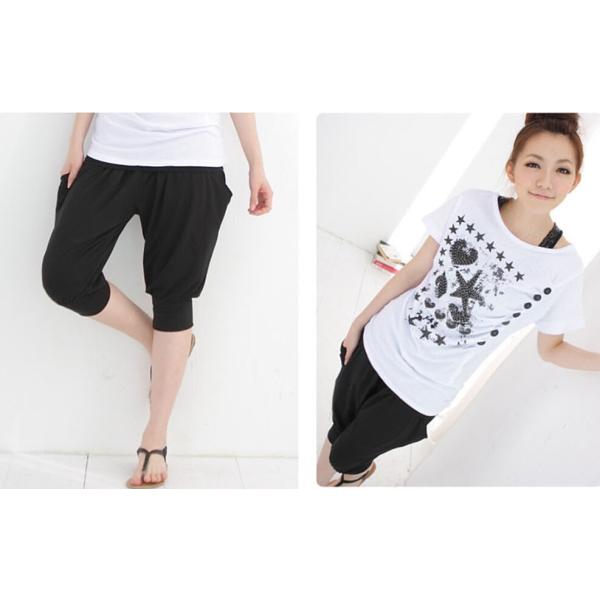 50％OFFセール中　ヨガウェア フィットネス ダンス ジャージ サルエ パンツ七分丈 パンツ　レデ...