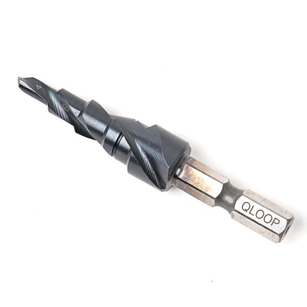 ブラックチタン ステップドリル TiAlN 窒化チタンアルミコーティング コバルトハイス 六角軸 4...