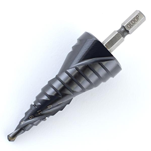 ブラックチタン ステップドリル TiAlN 窒化チタンアルミコーティング コバルトハイス 六角軸 5...