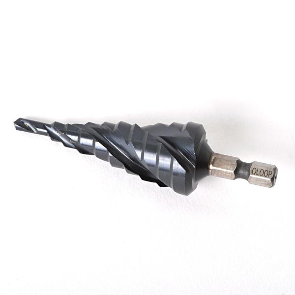 ブラックチタン 3刃 ステップドリル AlTiN 窒化チタンアルミコーティング コバルトハイス 六角...