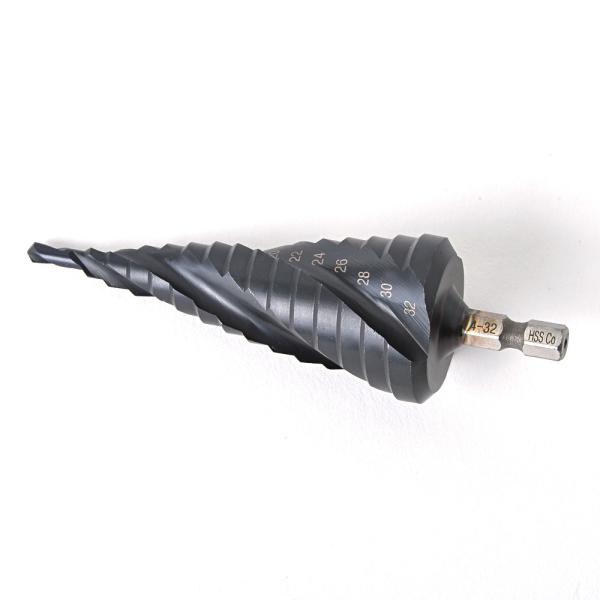 ブラックチタン 3刃 ステップドリル AlTiN 窒化チタンアルミコーティング コバルトハイス 六角...