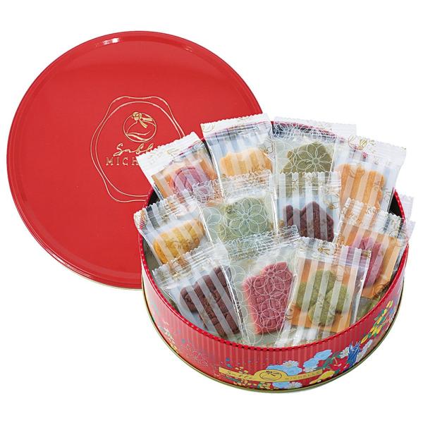 サブレミシェル ヴォヤージュサブレ ラウンド缶 Lサイズ 32個入 袋付き 個包装 ばらまき デパ地...