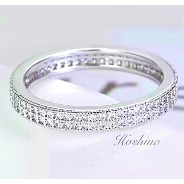 sonaダイヤモンド　2段　フル エタニティ　シルバー925製　リング　プラチナ