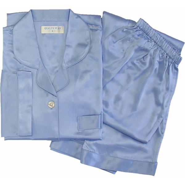 100％シルク　レディースパジャマ（ブルー）