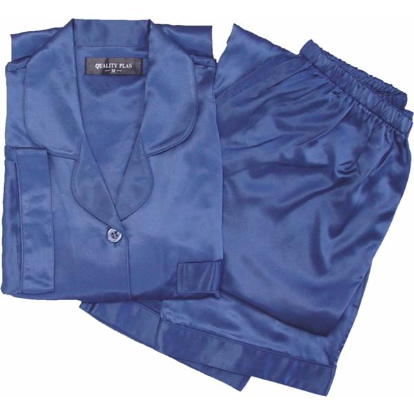 100％シルク　レディースパジャマ（インディゴ）