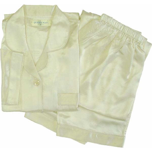 100％シルク　レディースパジャマ（アイボリー）