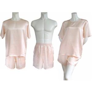 100％シルク　Ｔシャツ＆ショートパンツ（ピンク）