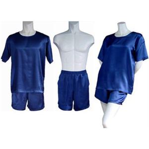 100％シルク　Ｔシャツ＆ショートパンツ（インディゴ）