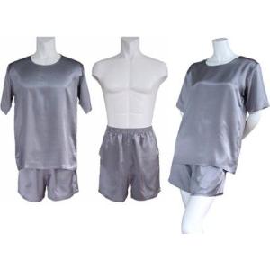 100％シルク　Ｔシャツ＆ショートパンツ（グレー）