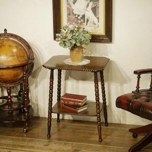 英国イギリスアンティーク家具 オケージョナルテーブル ウインドウテーブル 花台 オーク材 A913｜qs-antiques
