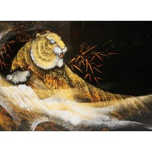 越前塗 虎 パネル 1個の詳細画像2