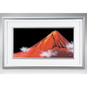 越前塗 沈金赤富士 パネル