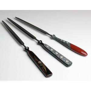 越前塗り ペーパーナイフ 朱 モザイク