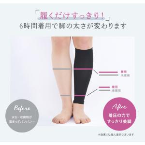 着圧レギンス ふくらはぎ サポーター 綿混 U...の詳細画像2