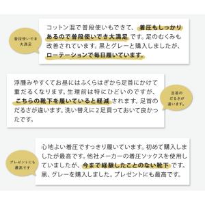 着圧ソックス 綿 ベージュ 大きいサイズ 着圧...の詳細画像3
