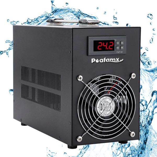 家電 Poafamx 水槽クーラー 60L冷却だけ ペルチェ式 15-30℃調整可能 パイプ付き 循...