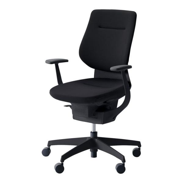 コクヨ イング イス ブラック クッションタイプ デスクチェア 事務椅子 座面が360°動く椅子 C...