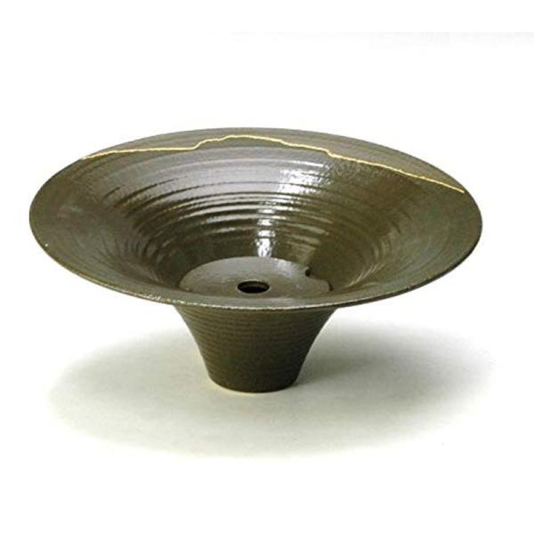 花器 嵐山221 剣山受付 信楽陶土使用 陶器 水盤 花瓶 フラワーベース