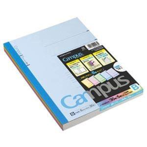 （まとめ） コクヨ キャンパスノート（カラー表紙）セミB5 B罫 30枚 5色（各色1冊） ノ-3CBNX5 1パック（5冊） ×10セット｜qualityfactory
