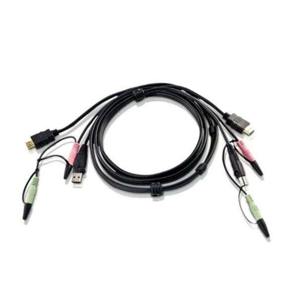 USB HDMI KVM ケーブル 2L-7D02UH