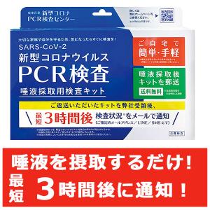 PCR検査キット 新型コロナ 唾液採取用検査キット 自宅で検査 セルフ検査 結果通知最短3時間 唾液検査キット