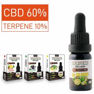 TERPENE CBDリキッド 高濃度 CBD60%配合 テルペン10%配合 10ml アントラージュ効果 3タイプ ニコチン0 タール0 BI-SO 日本製 Made in Japan｜quattro