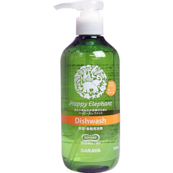 ナラヤ ハッピーエレファント 野菜・食器用洗剤 オレンジ＆ライム 本体 300mL