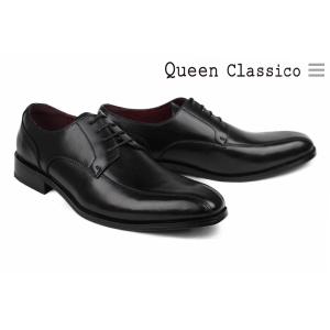 クインクラシコ メンズ ドレスシューズ 外羽根 スワールモカ ブラック QueenClassico 5010-2 bk｜queen-classico