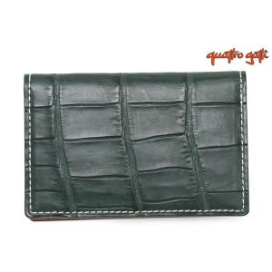 sankyo shokai クロコダイル 名刺入れ 日本製 無双 一枚革 通し