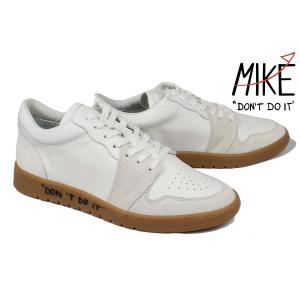 マイク ドントドゥイット / MIKE DON'T DO IT レザースニーカー ホワイト(White/OffWhite) イタリア製  ddsh01-030｜queen-classico