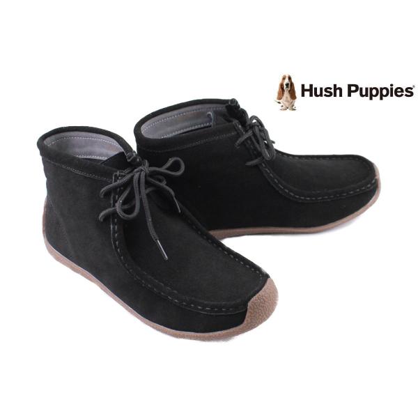 ハッシュパピー / Hush Puppies レディース l-3007ti bk ワラビーブーツ ブ...