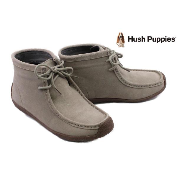 ハッシュパピー レディース ワラビーブーツ グレー Hush Puppies l-3007ti gy