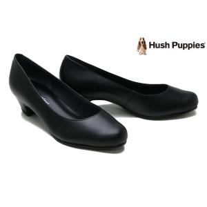 ハッシュパピー レディース ハッシュパピー レディース パンプス L-8182T ブラック 国産(日本製) Hush Puppies l-8182ti bk｜queen-classico